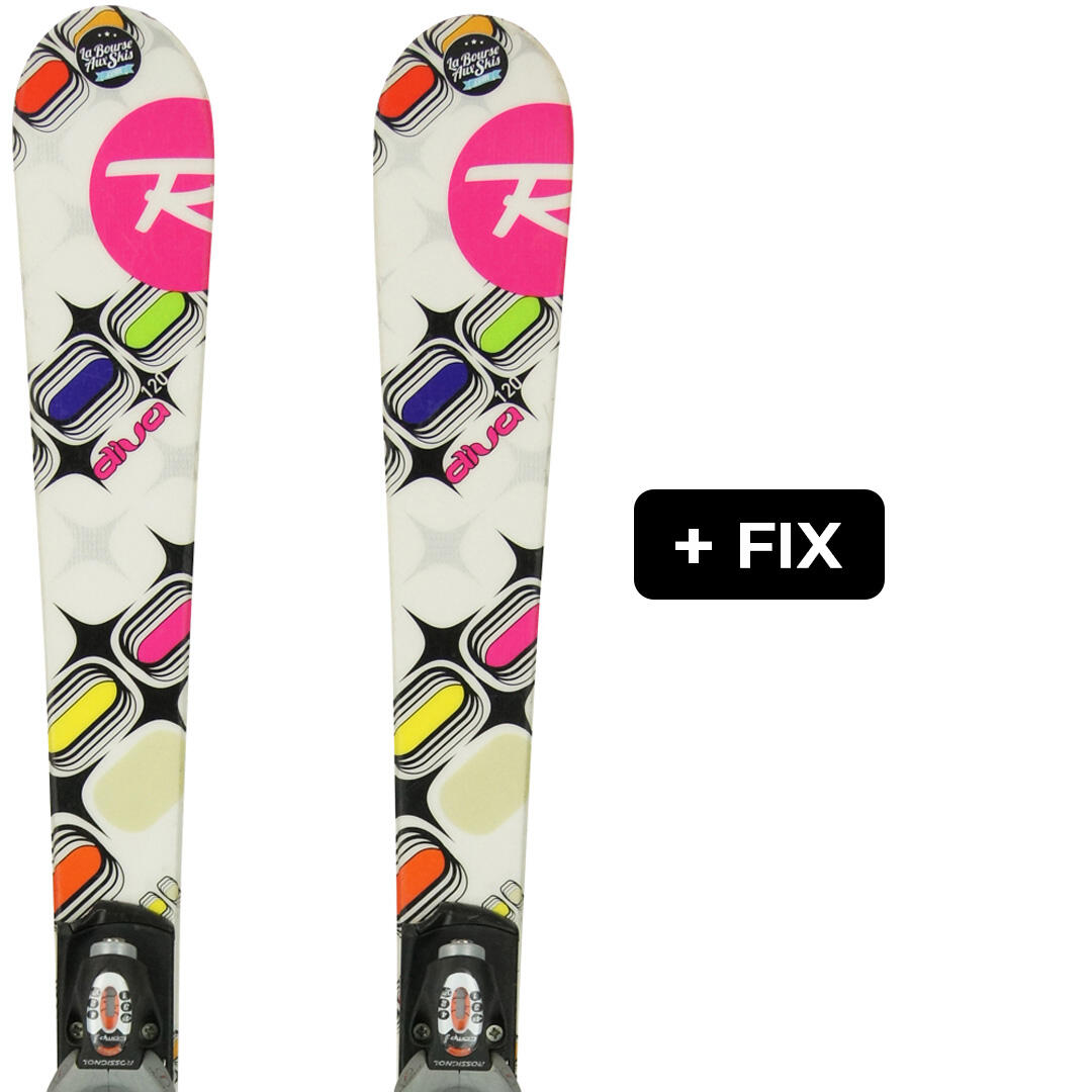 ROSSIGNOL Reconditionné - ROSSIGNOL DIVA JR + FIX - Très bon état
