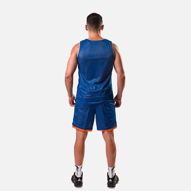 Set maiou/short baschet reversibil PEAK S3Ball Albastru/Portocaliu
