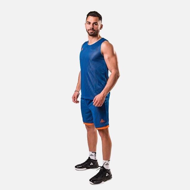 Set maiou/short baschet reversibil PEAK S3Ball Albastru/Portocaliu
