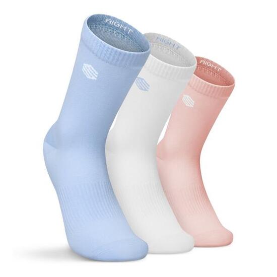 Lot de 3 paires de chaussettes de tennis mi-mollet Homme et Femme 3Motion Mix Bl