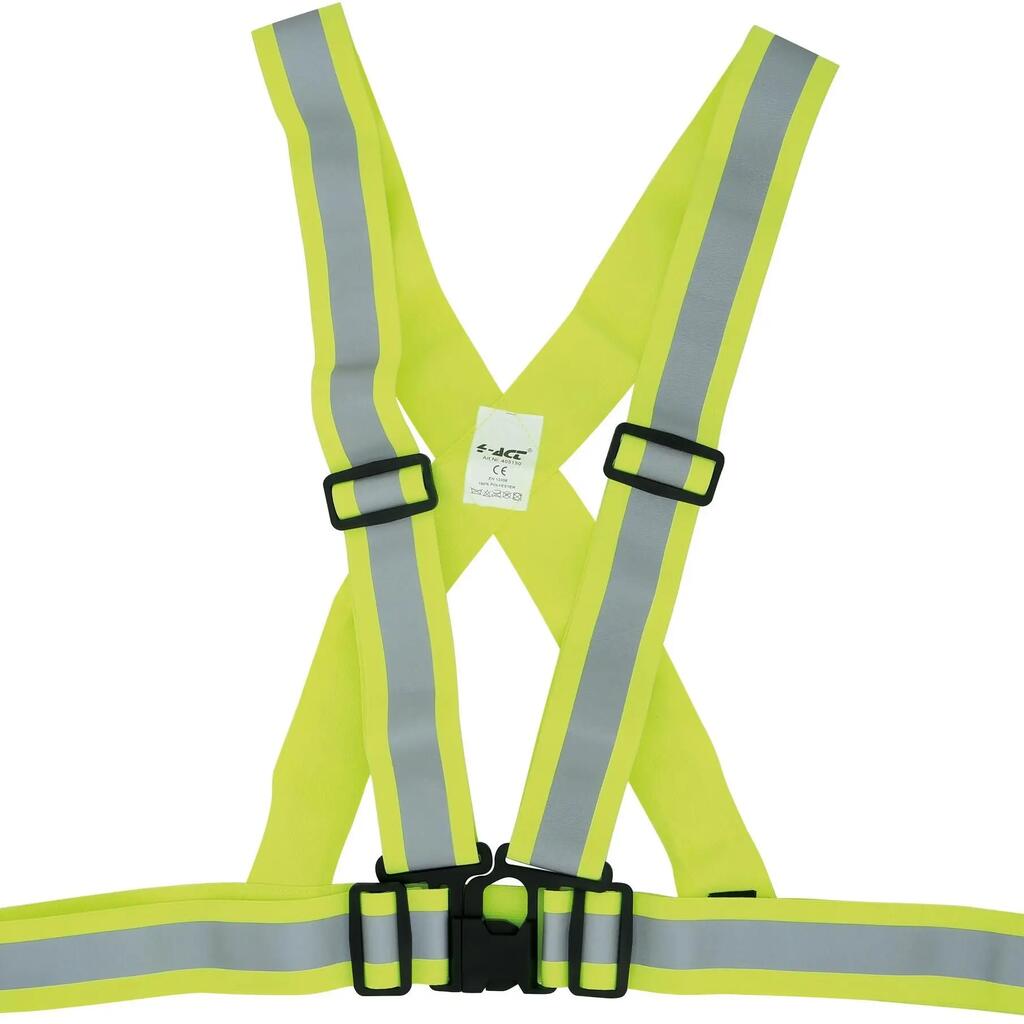 4-ACT reflective safety sash cross belt yellow 5 cm