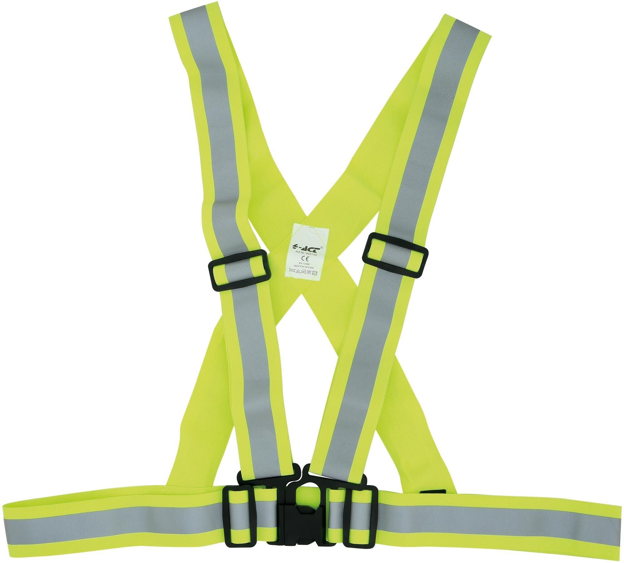 4-ACT odblaskowa szarfa bezpieczeństwa cross belt żółta 5 cm