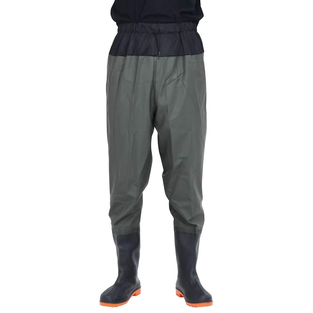 VidaXL Cuissardes à la taille avec bottes intégrées vert foncé 2/3