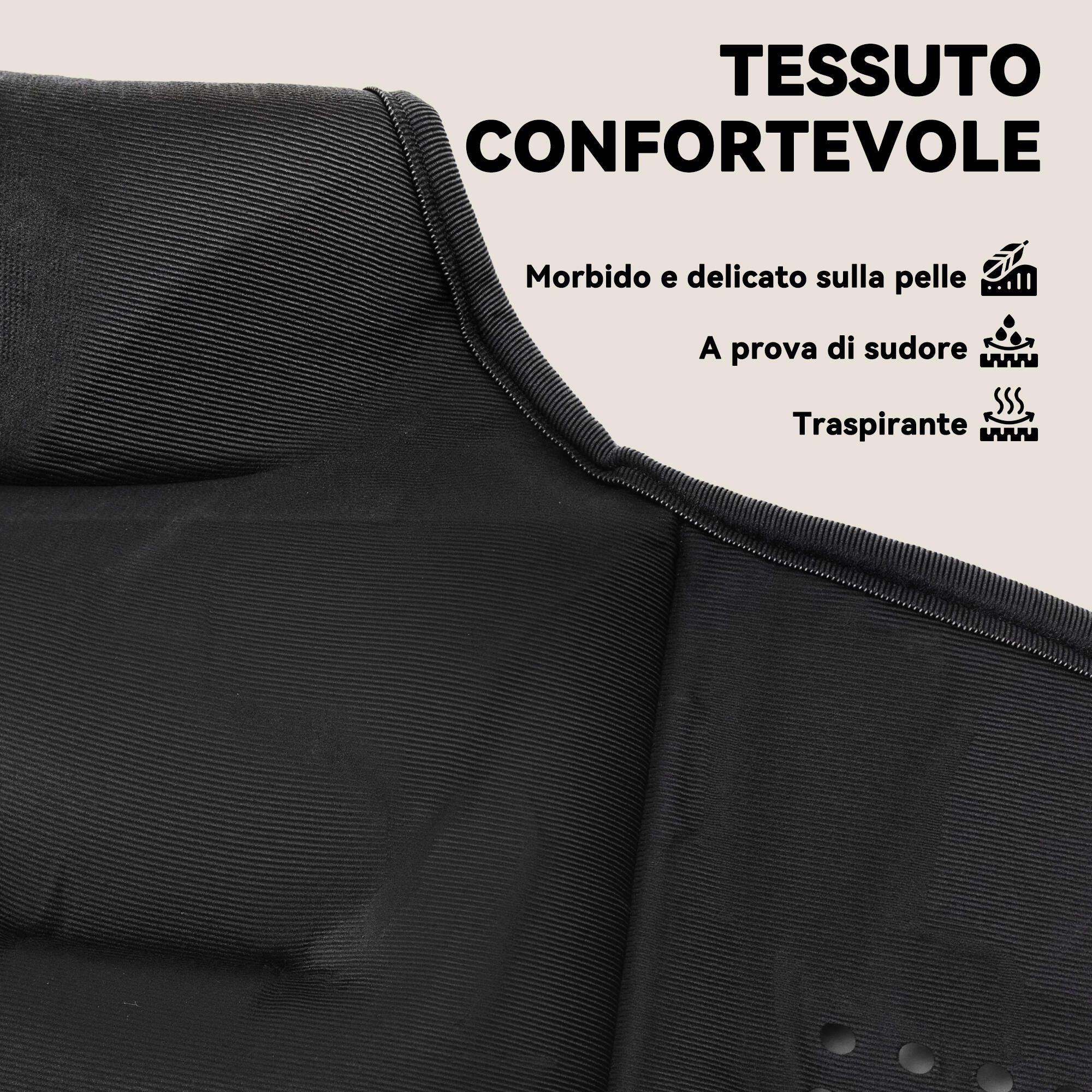 SPORTNOW Giubbotto Zavorrato 8 kg con Cinghie Regolabili in Neoprene Nero 4/7