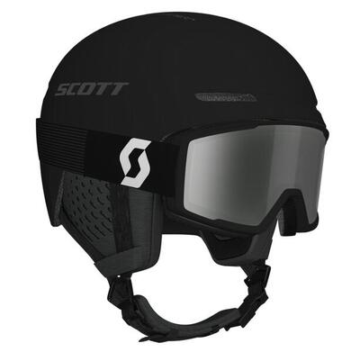 Scott track + factor pro skihelm + skibril set mineral zwart