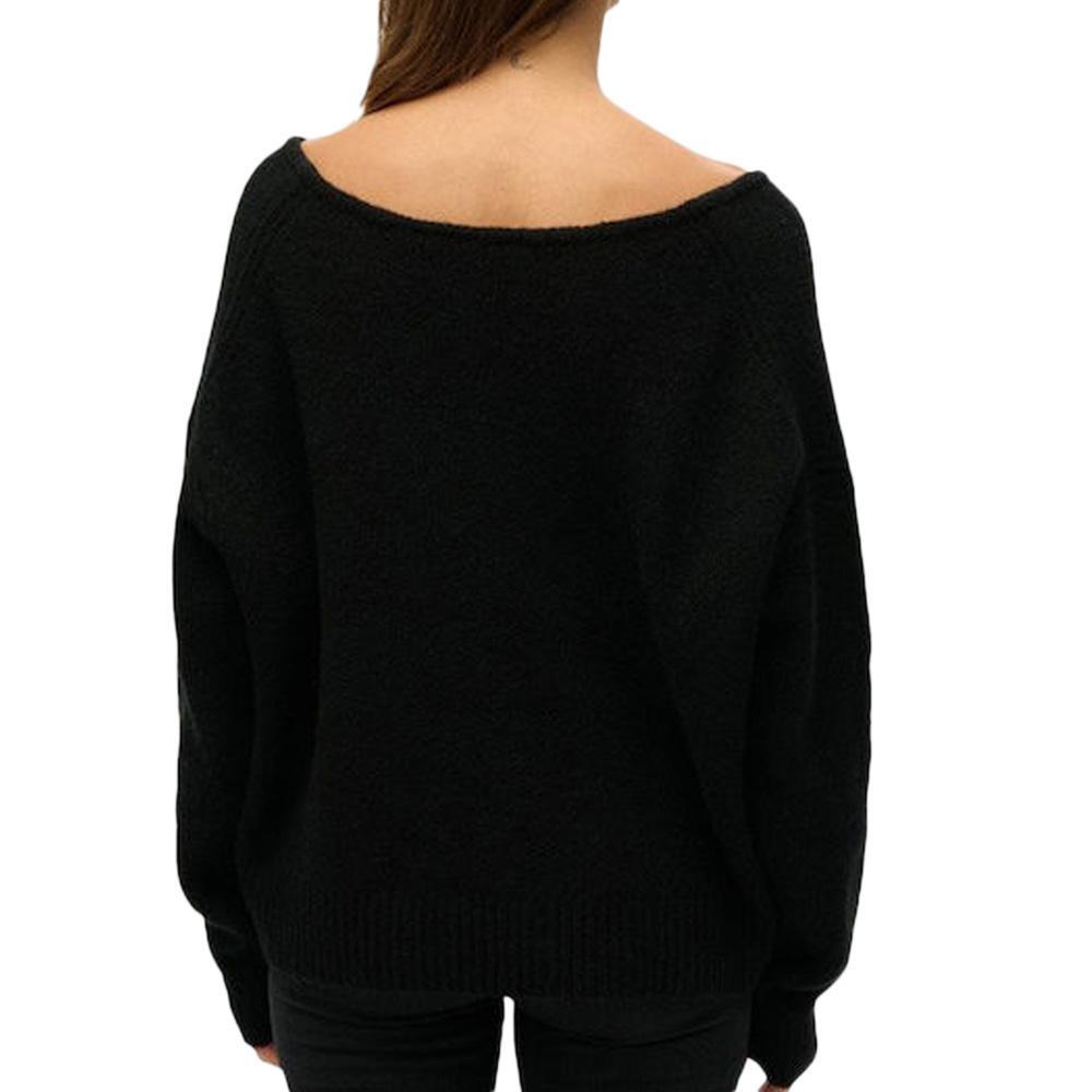 Pull Noir Femme Superdry Oversized 2/4