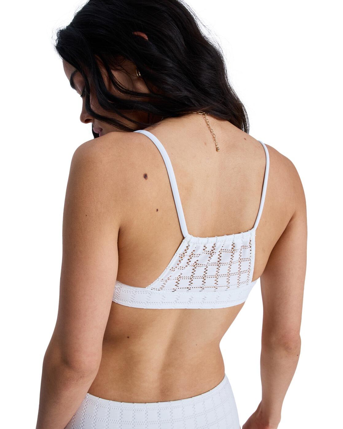 Haut de bikini bralette Blanc Femme 2/4