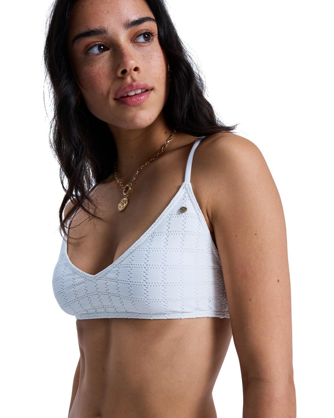 Haut de bikini bralette Blanc Femme 4/4