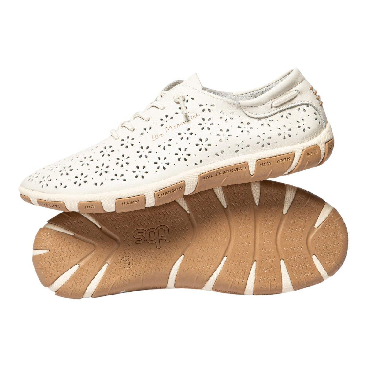 Baskets - Sport - Femme - Fermeture élastique, cuir - JAZFLOR - Beige 3/5