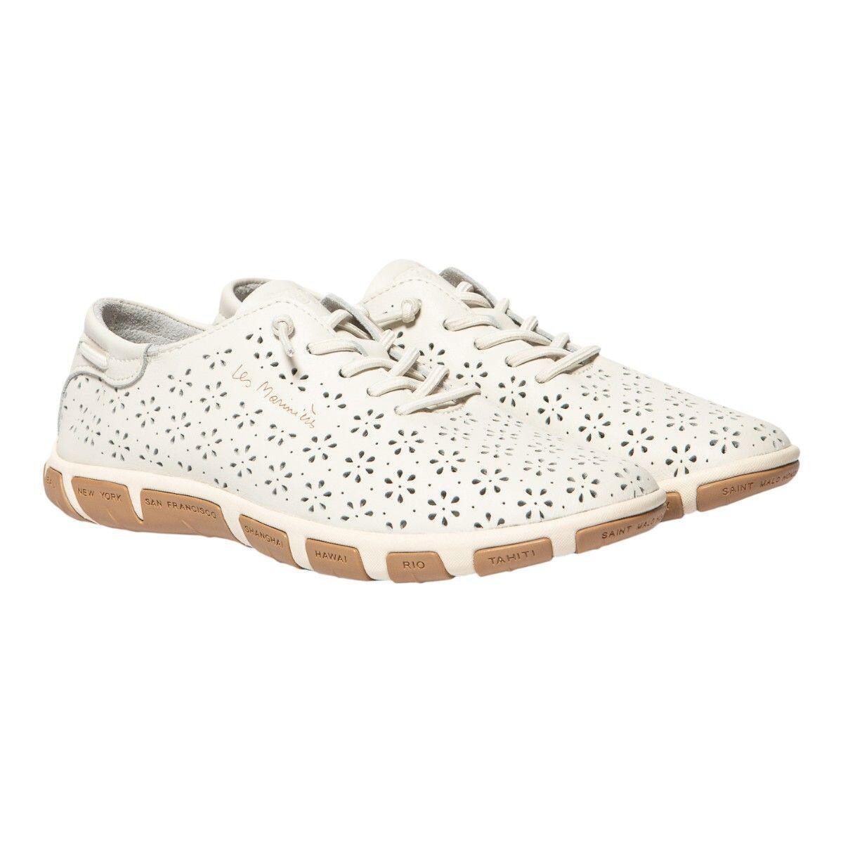 Baskets - Sport - Femme - Fermeture élastique, cuir - JAZFLOR - Beige 4/5