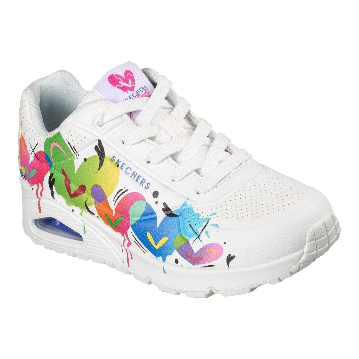 Baskets Femme Baskets Skechers UNO - OPEN YOUR HEART Multicolore Skechers 3/7