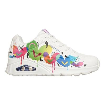 Baskets femme baskets skechers uno - open your heart multicolore skechers