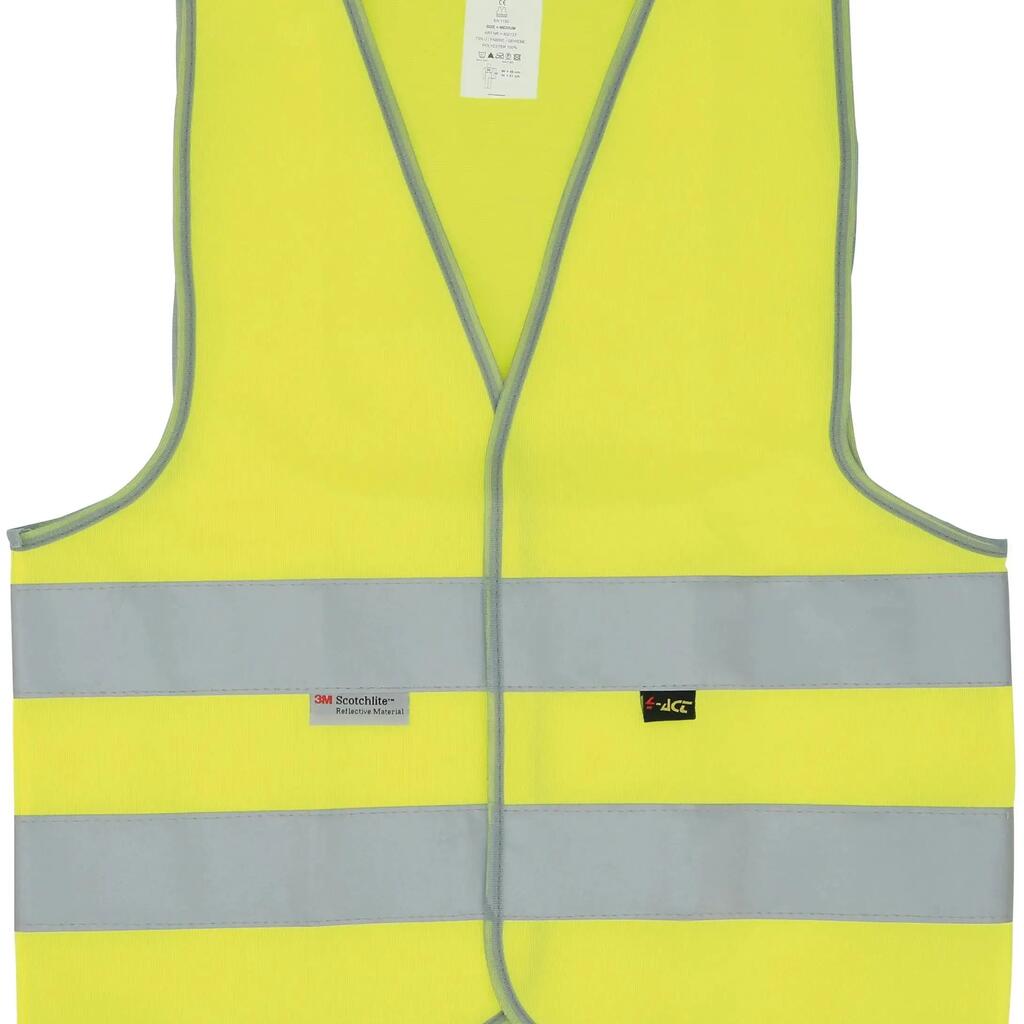4-ACT Kids Reflective Safety Vest L, Yellow, 3M Reflective