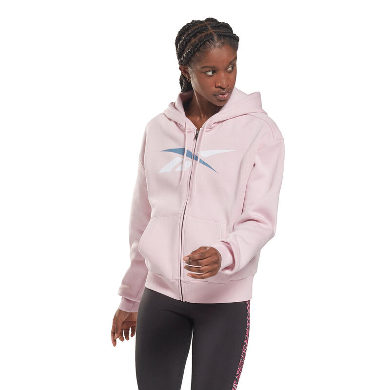 Sudadera con cremallera para mujer Reebok Training Essentials Vector