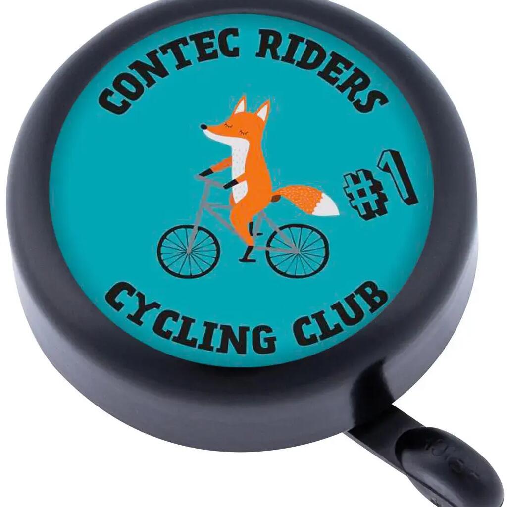 CONTEC Kid-a-Ring children's bike bell, aluminium Ø55 mm black/blue
