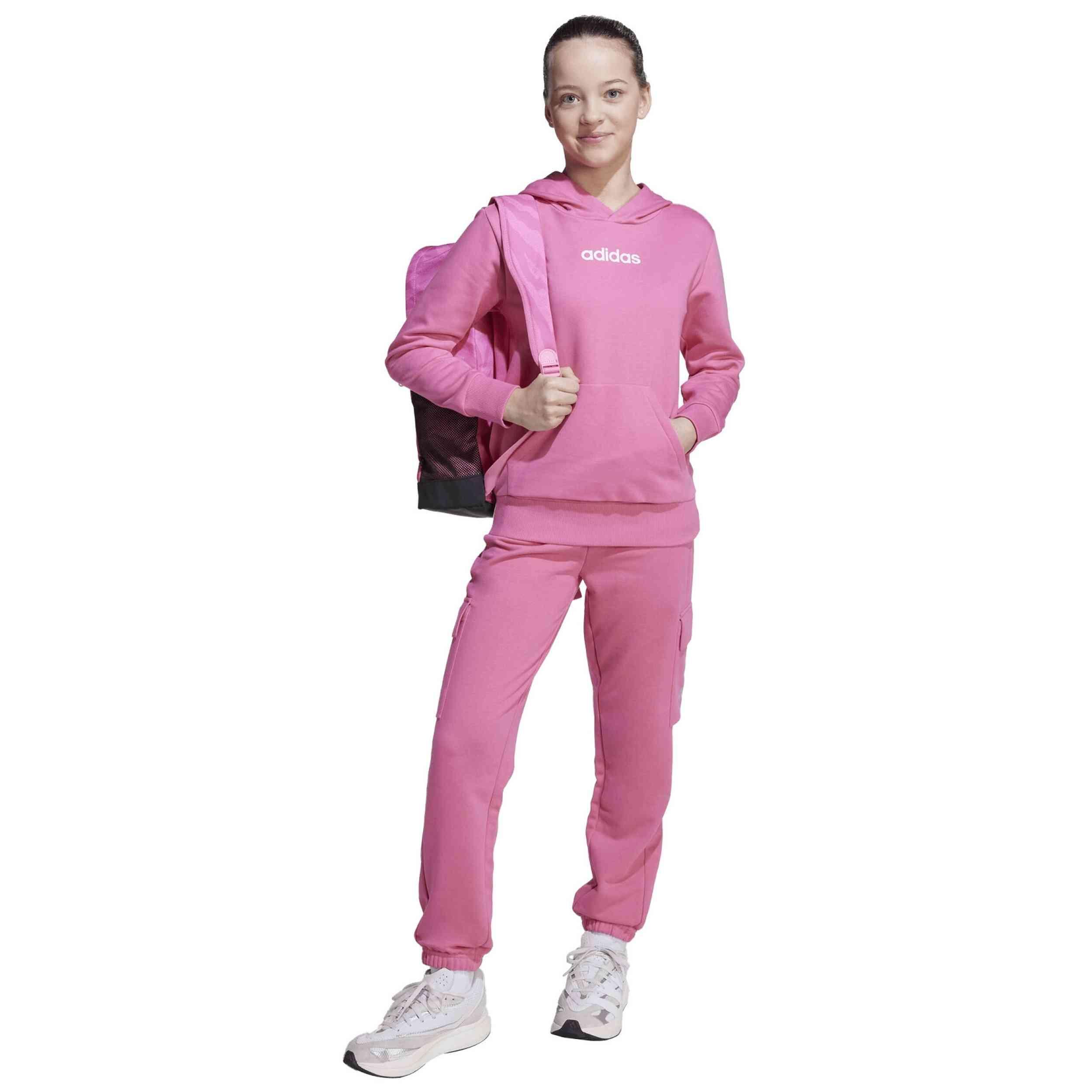 Felpa con cappuccio Adidas modello JN2429 per ragazze 2/5