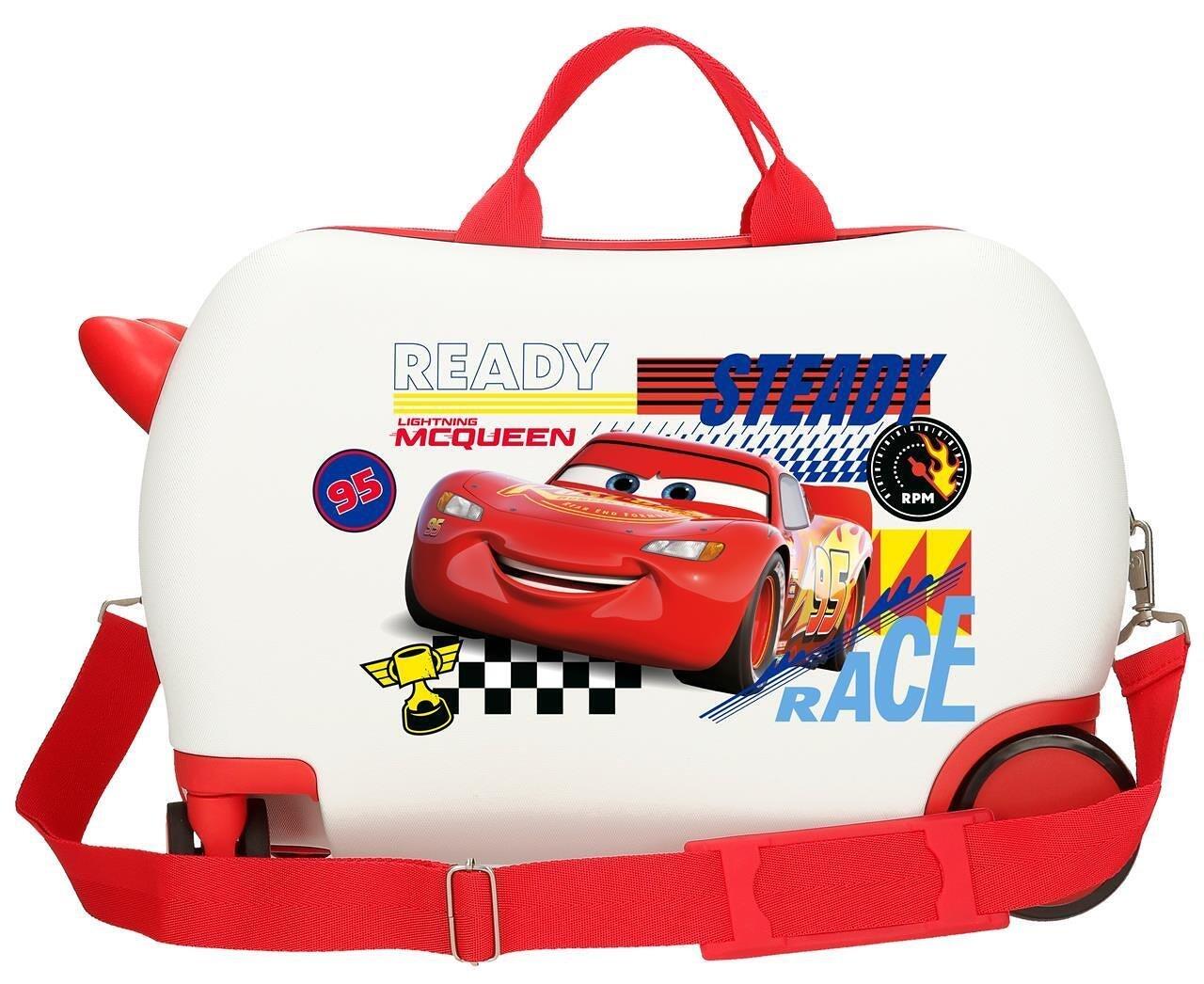 Maleta Infantil Disney Cars lets race Abs con capacidad de 28L blanco 2/5