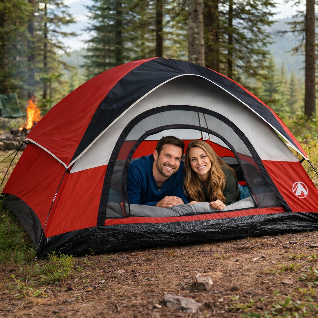 Tente Dôme Pop-up Eurocatch 240x210x130 cm - Imperméable & UV, Pour 4 Personnes 7/7