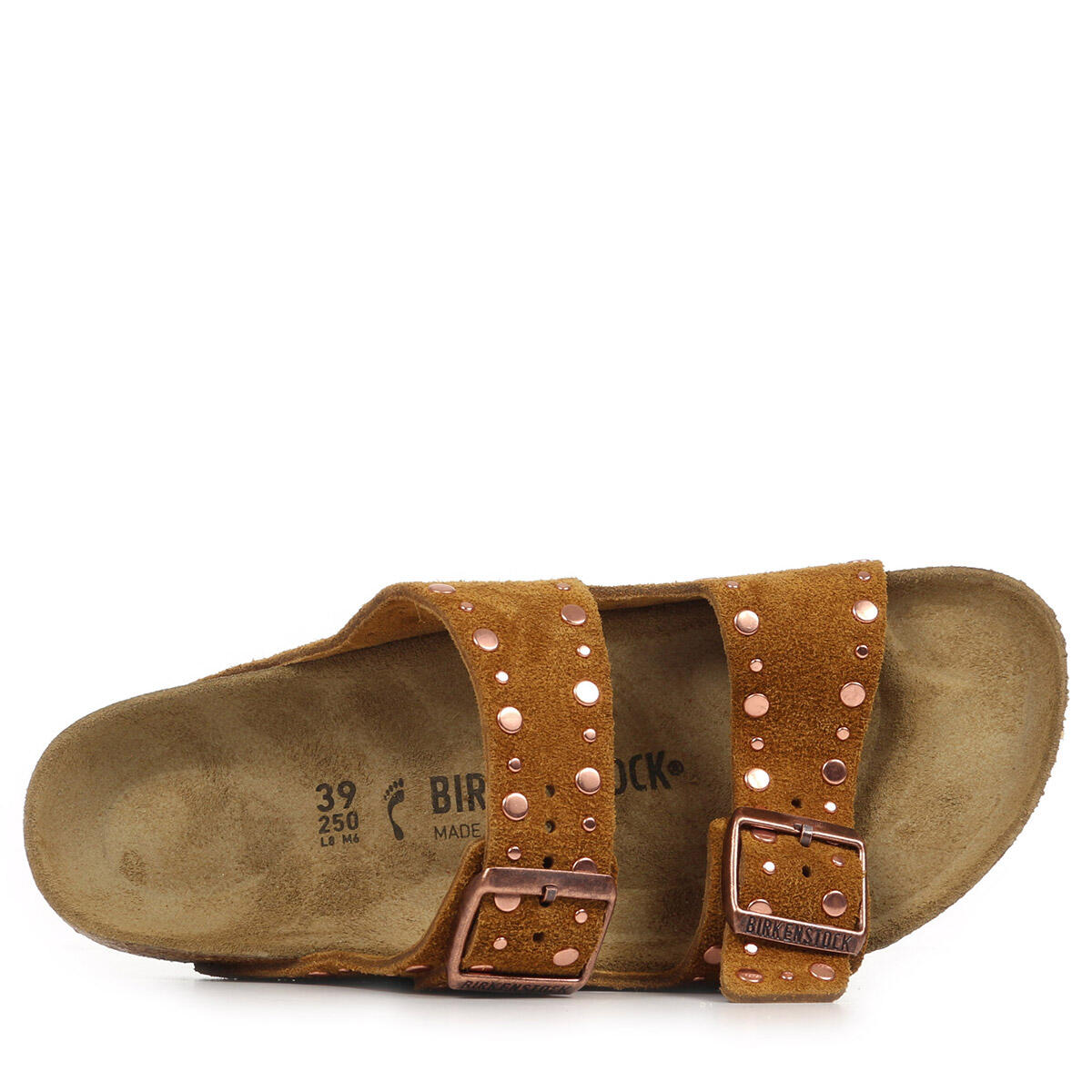 Sandali Bassi Donna Birkenstock Arizona Rivet Marrone 2/4