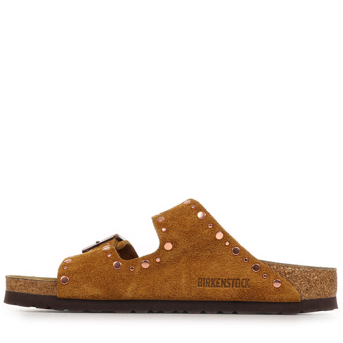 Sandali Bassi Donna Birkenstock Arizona Rivet Marrone 4/4