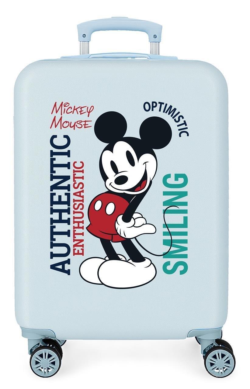 Valise cabine Disney Mickey original Abs avec une capacité de 34L bleu clair 1/5