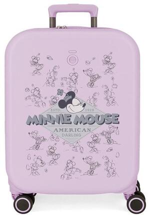 Valise cabine Disney Mickey happiness Abs avec une capacité de 37L lilas