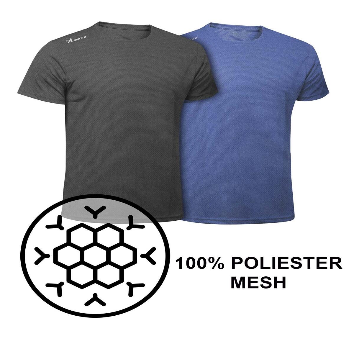 Pack de 2 T-shirts de corrida para homem Asioka RÍO JASPE. Respiráveis. 6/7
