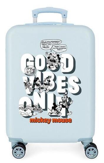 Valise cabine Disney Mickey & minnie good vibes only Abs avec une capacité 34L