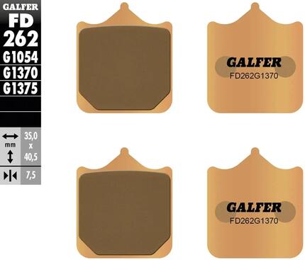 GALFER FD262 (G1370) klocki hamulcowe sinterowane
