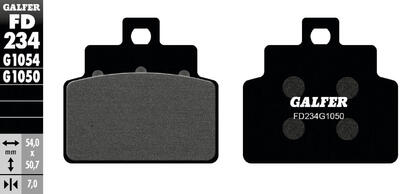 Galfer remblokken "fd234" brake pad fd234 g1050 organic scooter
