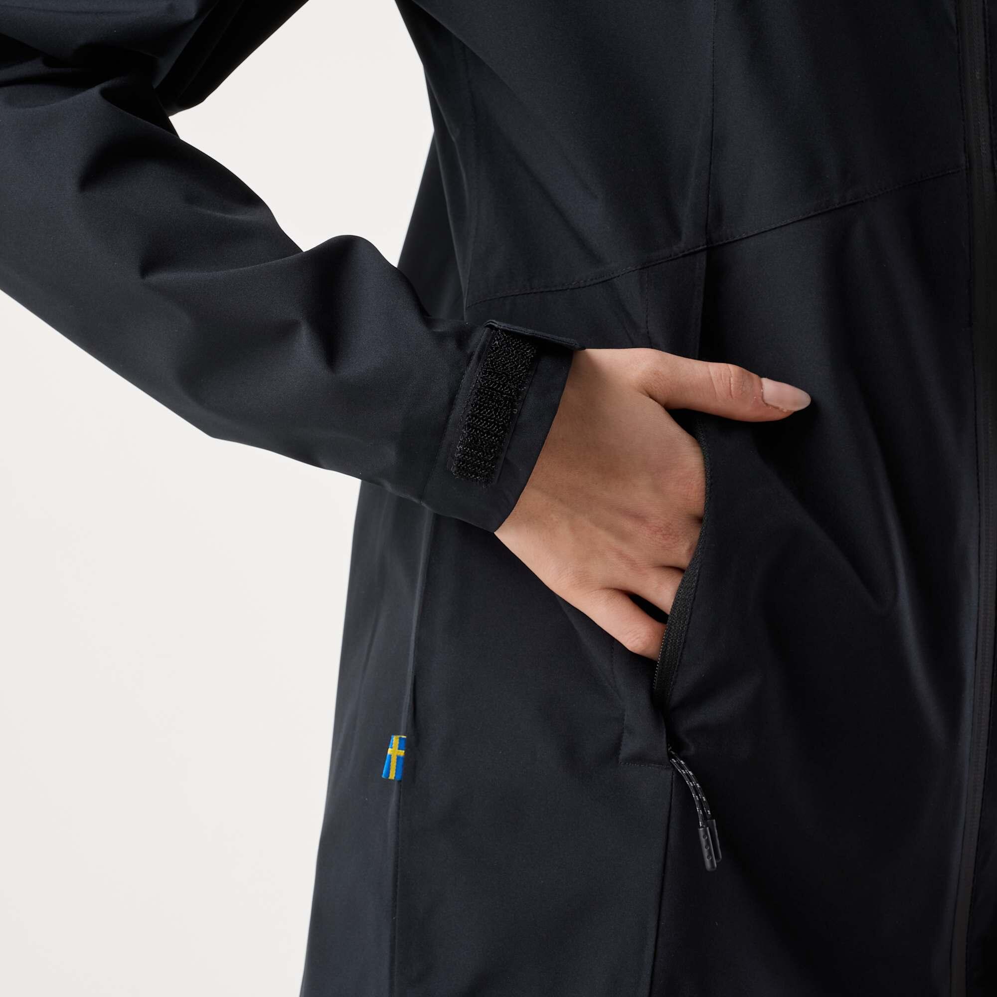 Veste de pluie de randonnée femme respirante coupe-vent rain_jacket Orust 7/8