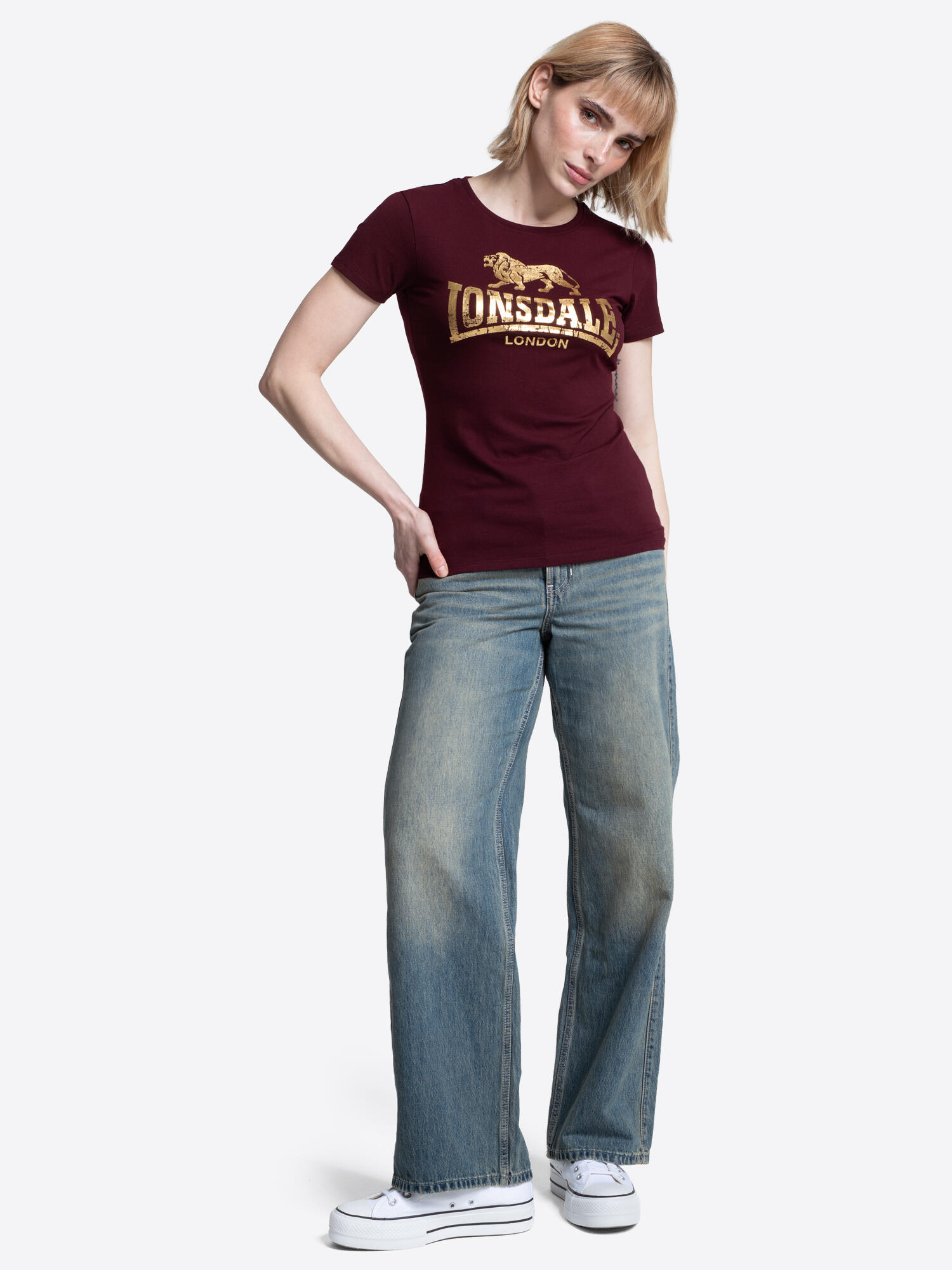 Damen T-Shirt Lonsdale Bantry 4/6