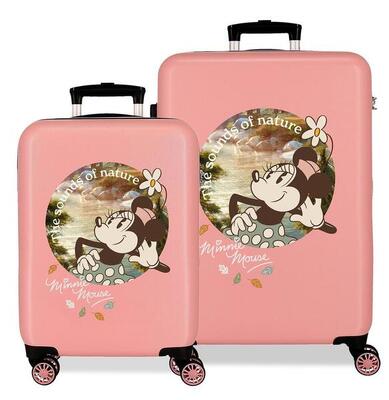Set di valigie Disney Minnie the nature Abs con capacità di 104L nude
