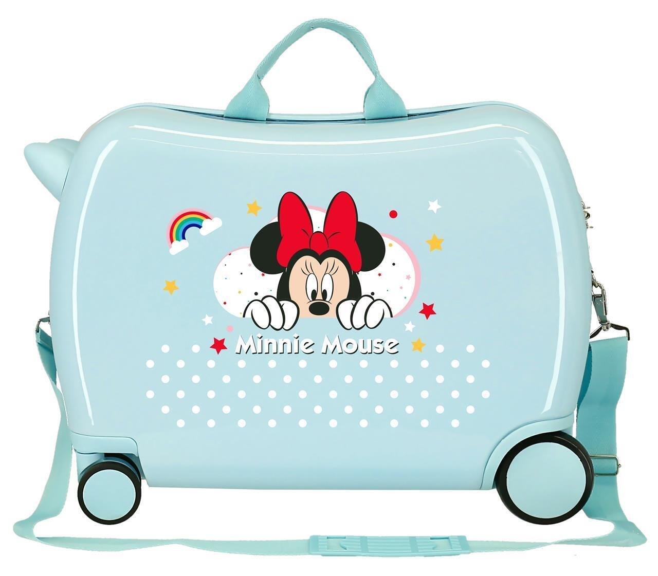 Valise Enfant Disney Minnie rainbow Abs avec une capacité de 38L turquoise 2/4