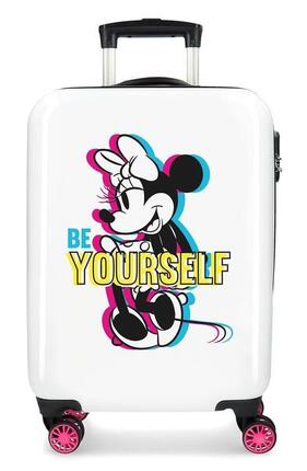 Valise cabine Disney Traits Abs avec une capacité de 34L blanc