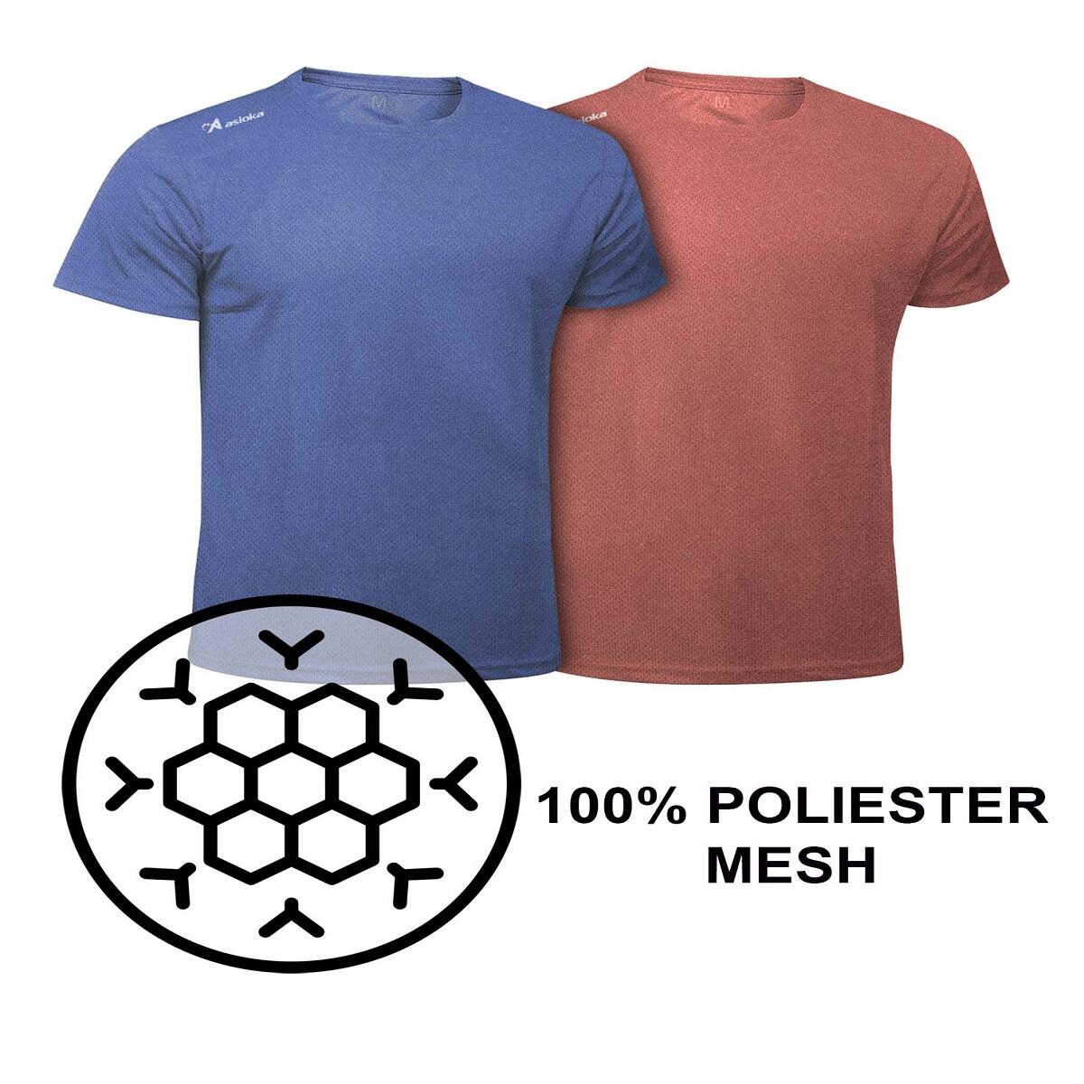 Pack de 2 T-shirts de corrida para homem Asioka RÍO JASPE. Respiráveis. 6/7