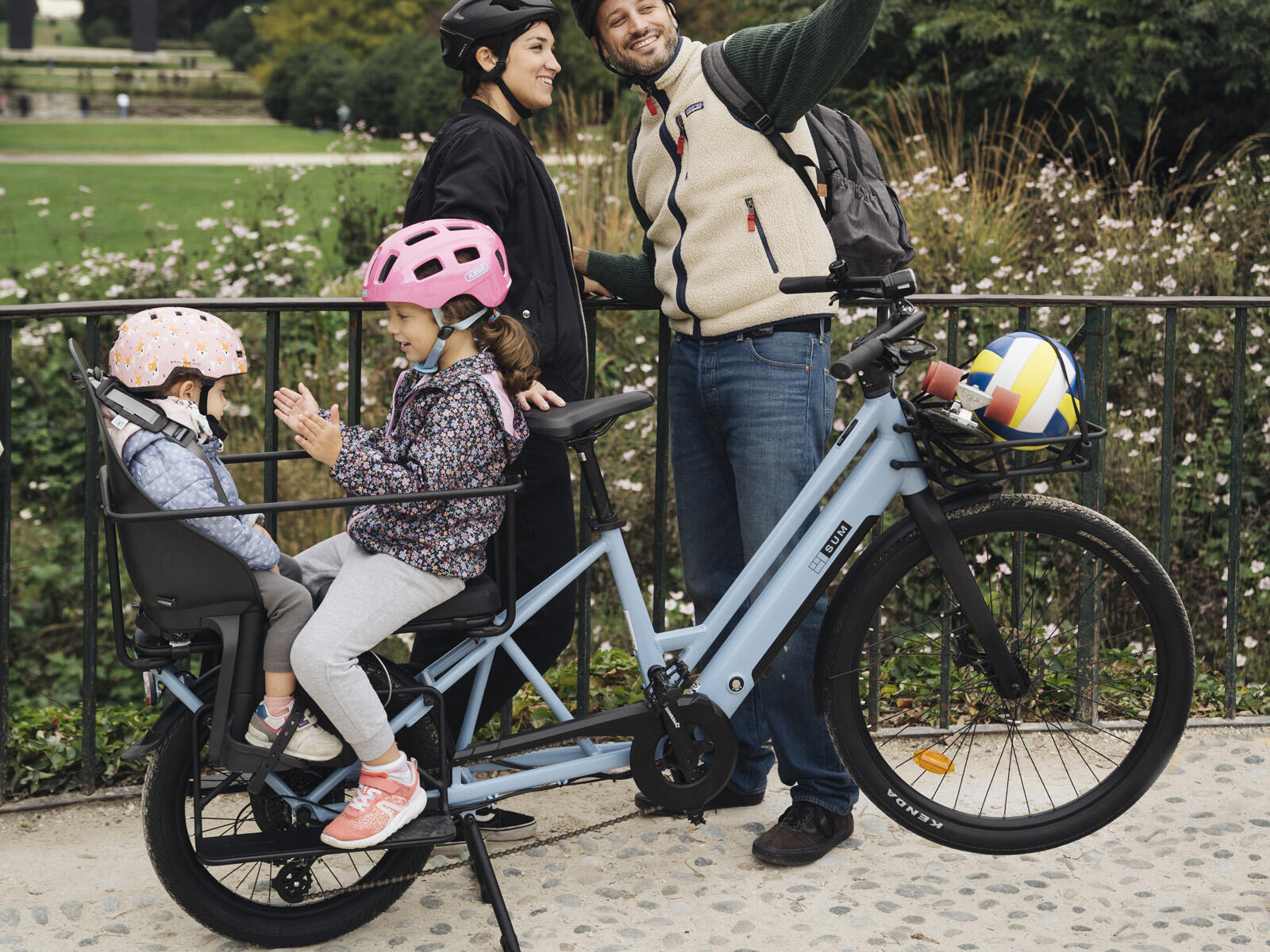 Villette la Famille elektrische longtail transportfiets 10 Ah blauw 2/5