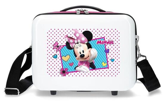 Beauty case Abs Disney Mickey & minnie joy con capacità di 9L bianco
