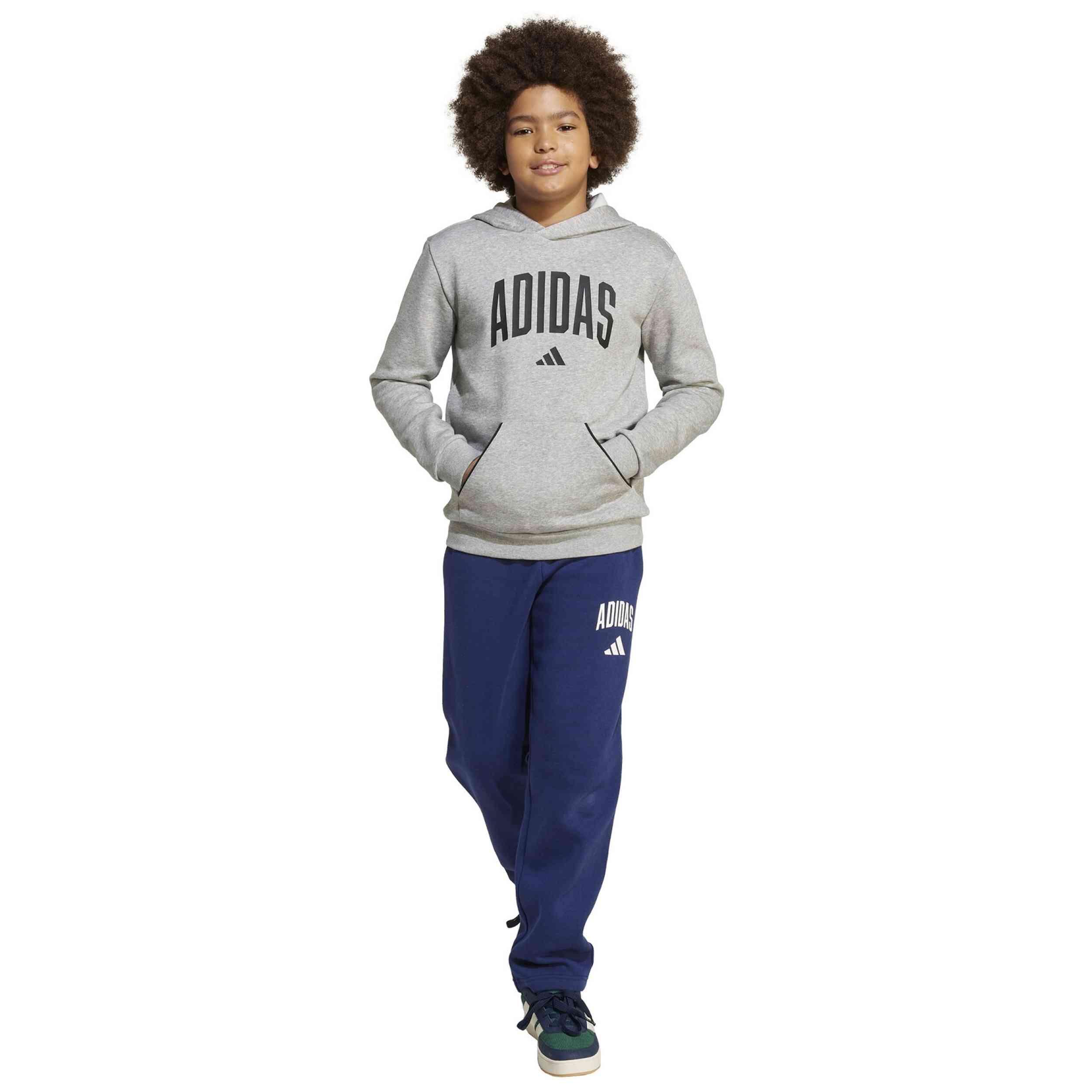 Felpa con cappuccio Adidas modello JV7336 per unisex ragazzi 3/5