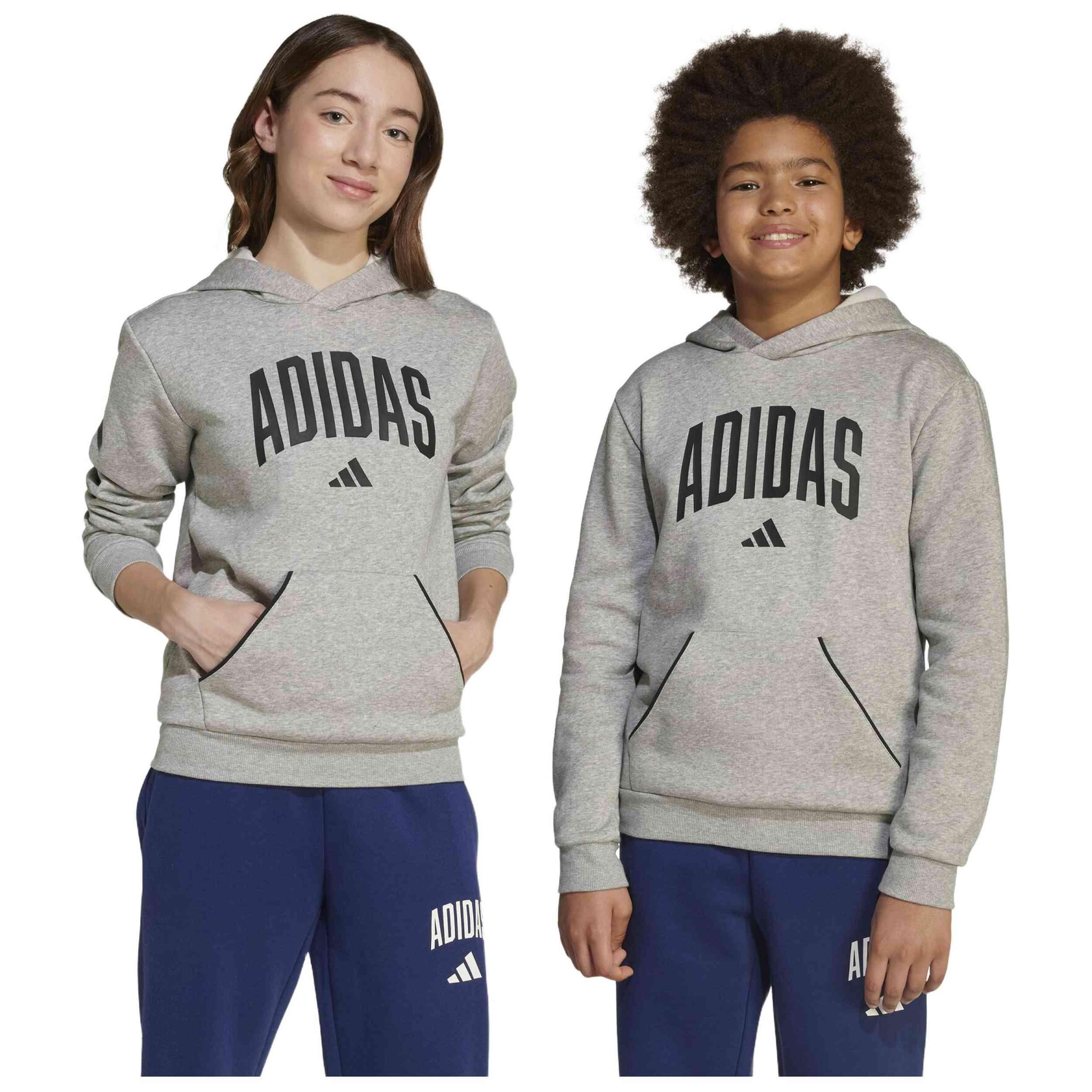 Felpa con cappuccio Adidas modello JV7336 per unisex ragazzi 4/5