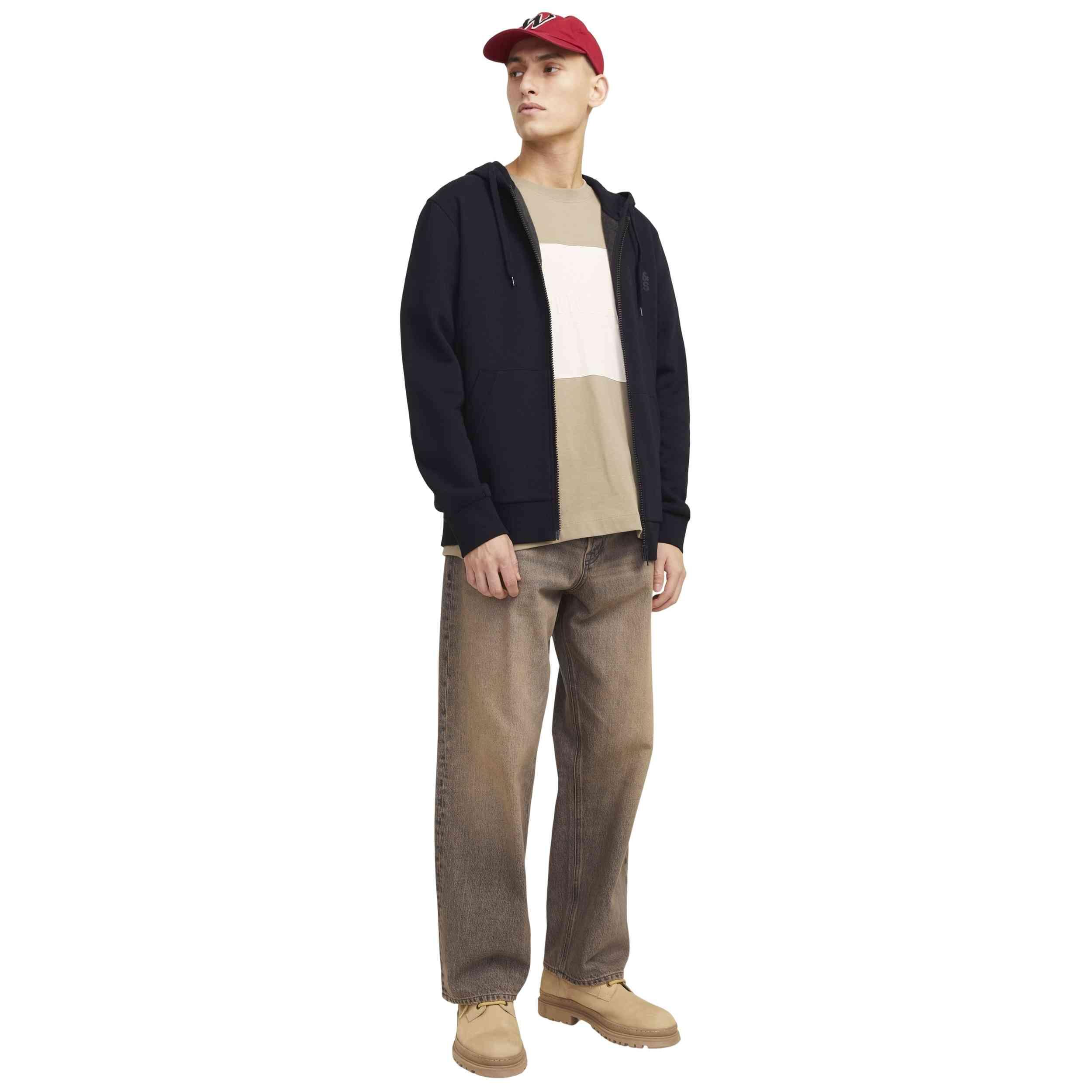 Sweat à capuche Jack&jones modèle 12265177-BLACK pour homme 2/5