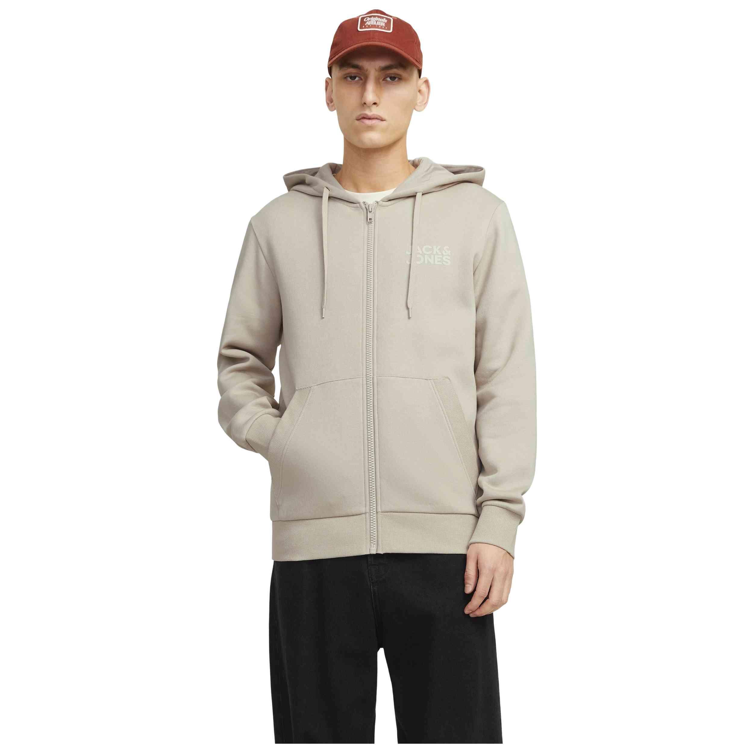 Felpa con cappuccio Jack&jones modello 12265177-MOONBEAM per uomini 1/3