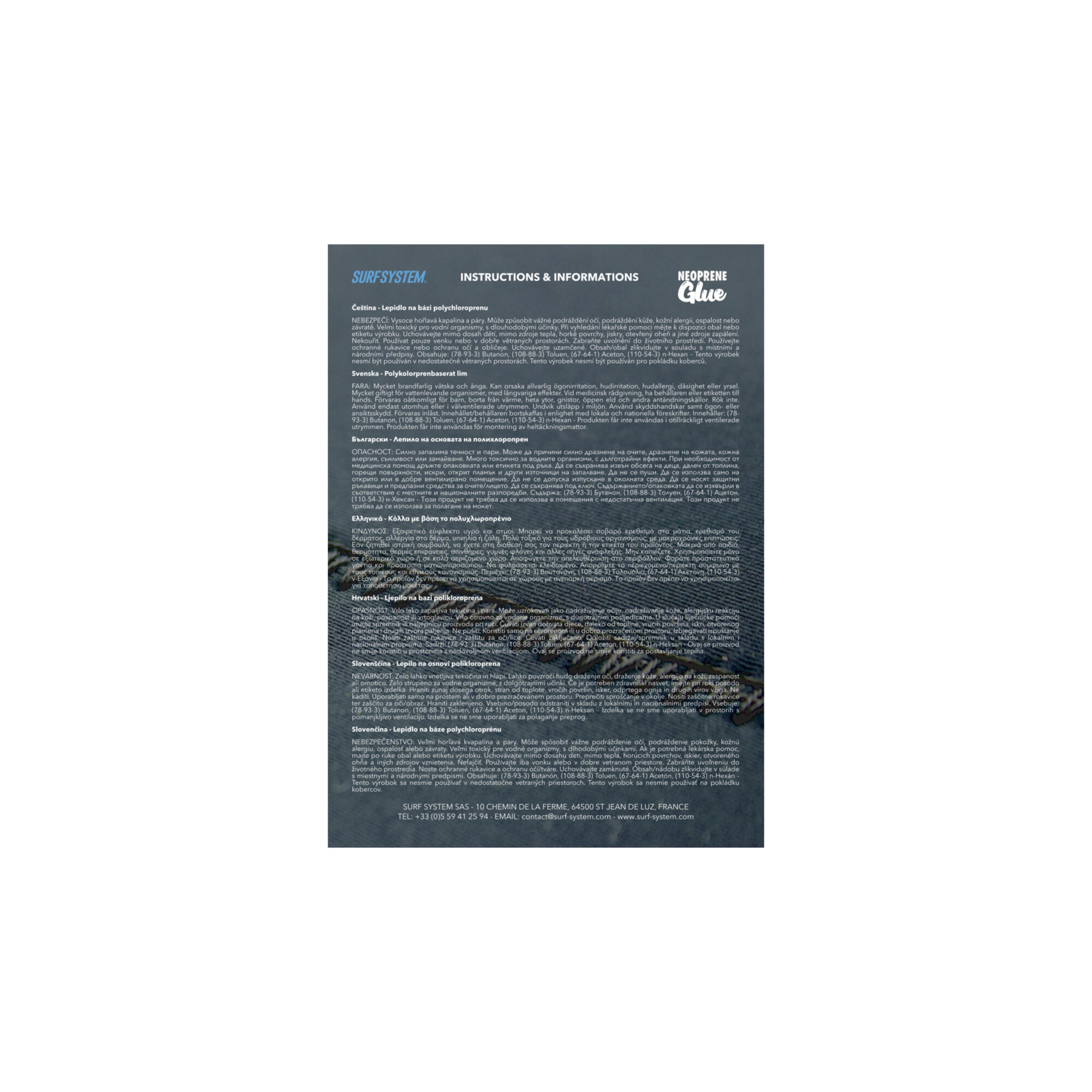 Surf System - Pegamento de neopreno : Neoprene Glue + Patch (Negro) 5/5