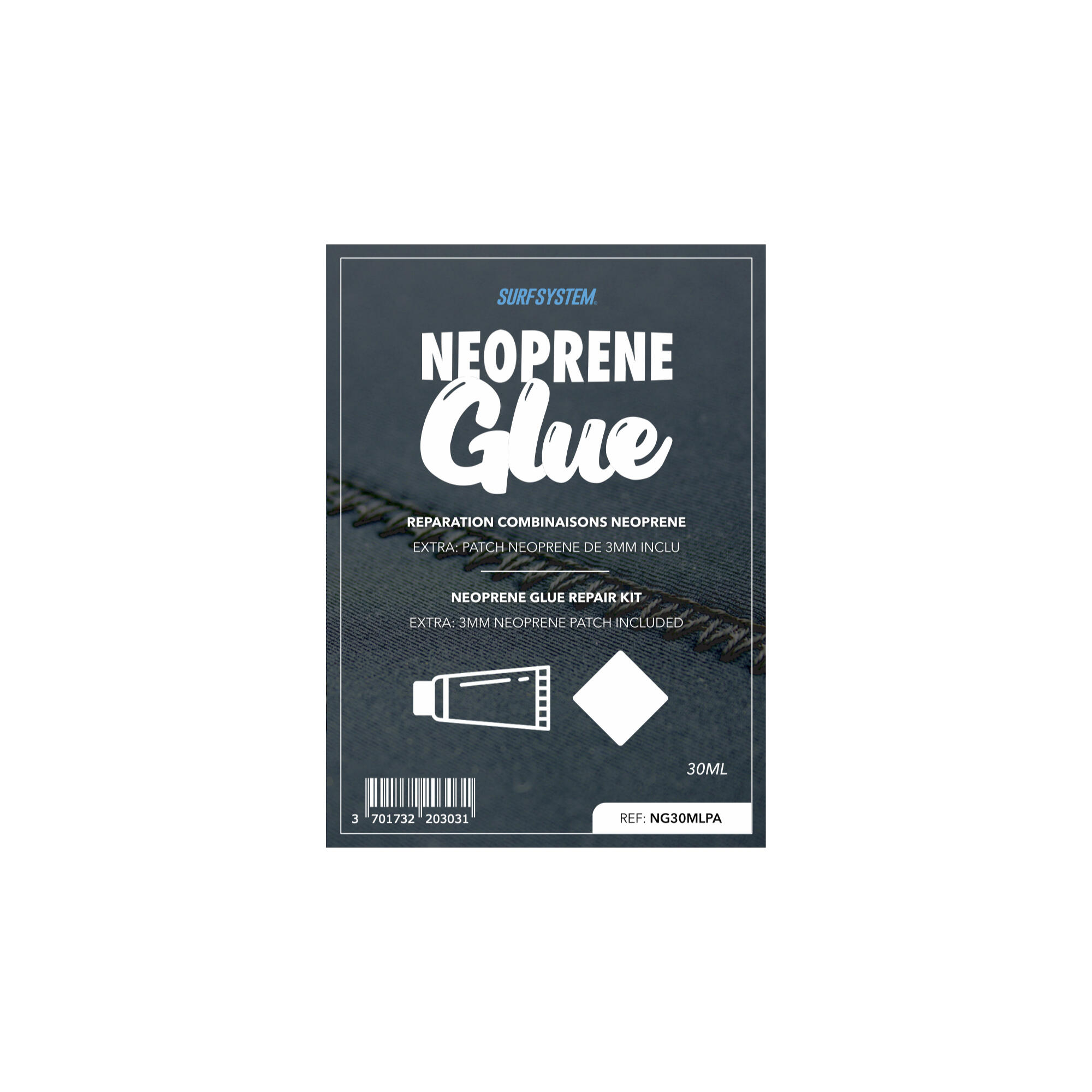 Surf System - Pegamento de neopreno : Neoprene Glue + Patch (Negro) 4/5