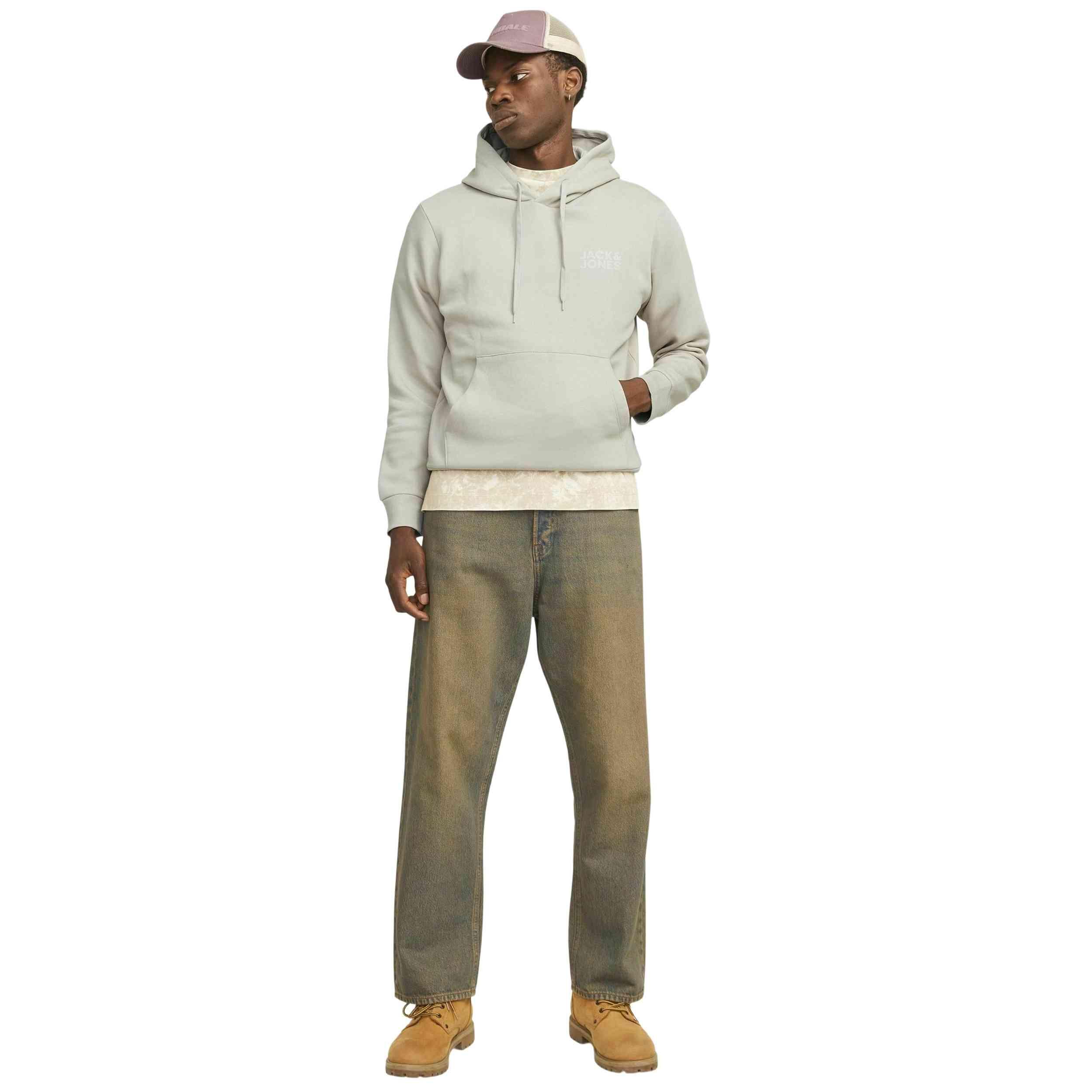 Felpa con cappuccio Jack&jones modello 12152840-MOONBEAM per uomini 3/5