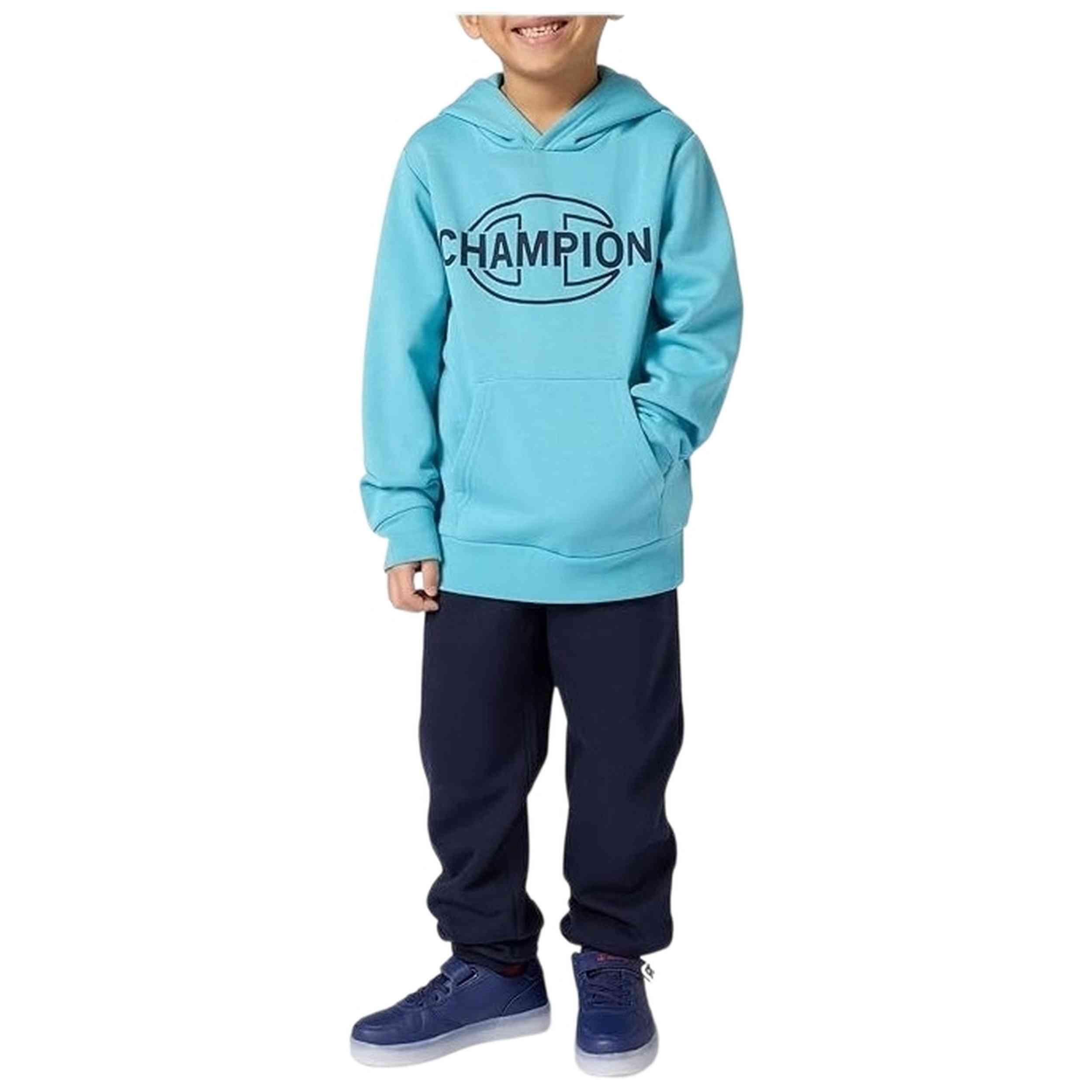 Sweat à capuche Champion modèle 307253-BS205 pour enfants 3/5