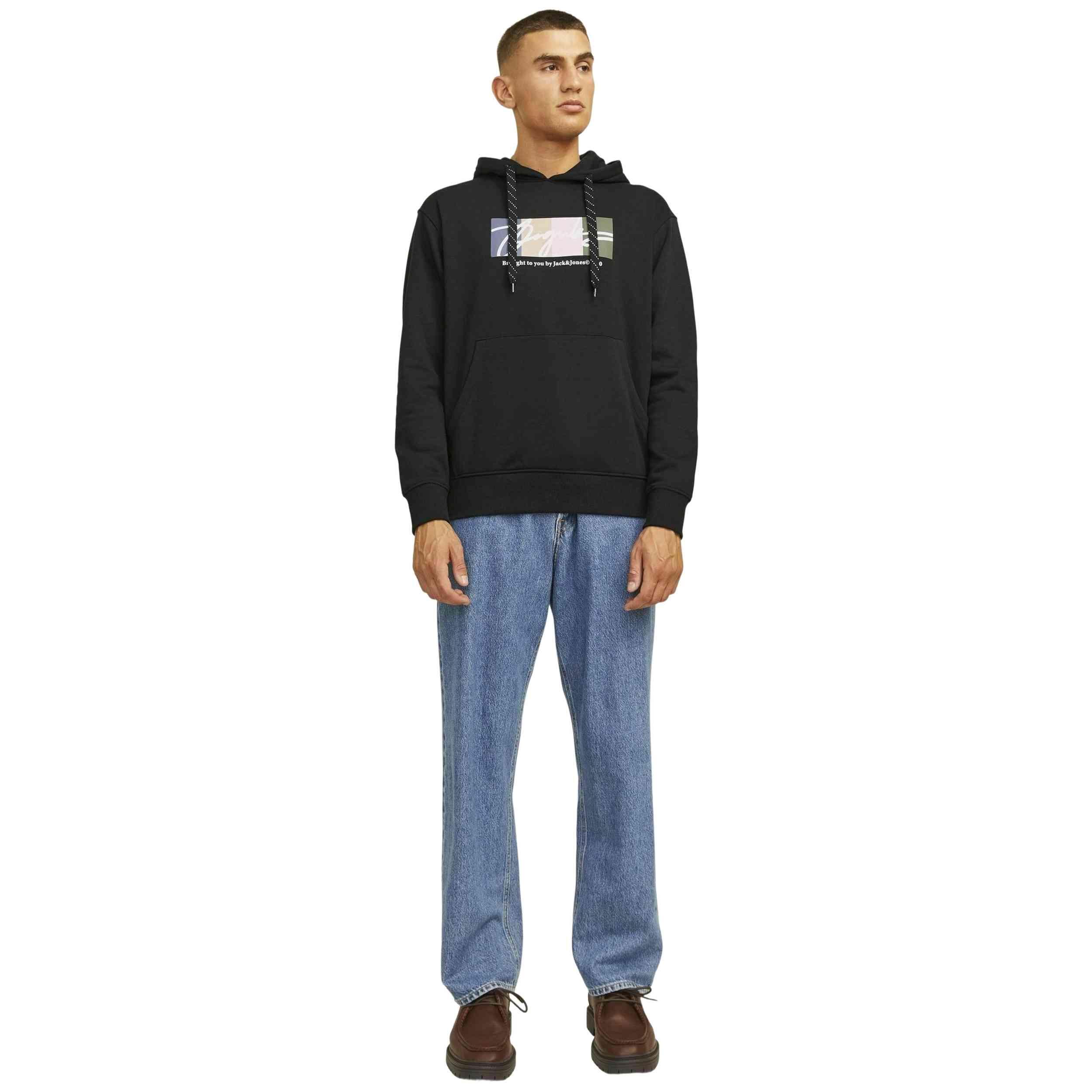 Felpa con cappuccio Jack&jones modello 12262421-NEGRO per uomini 2/5