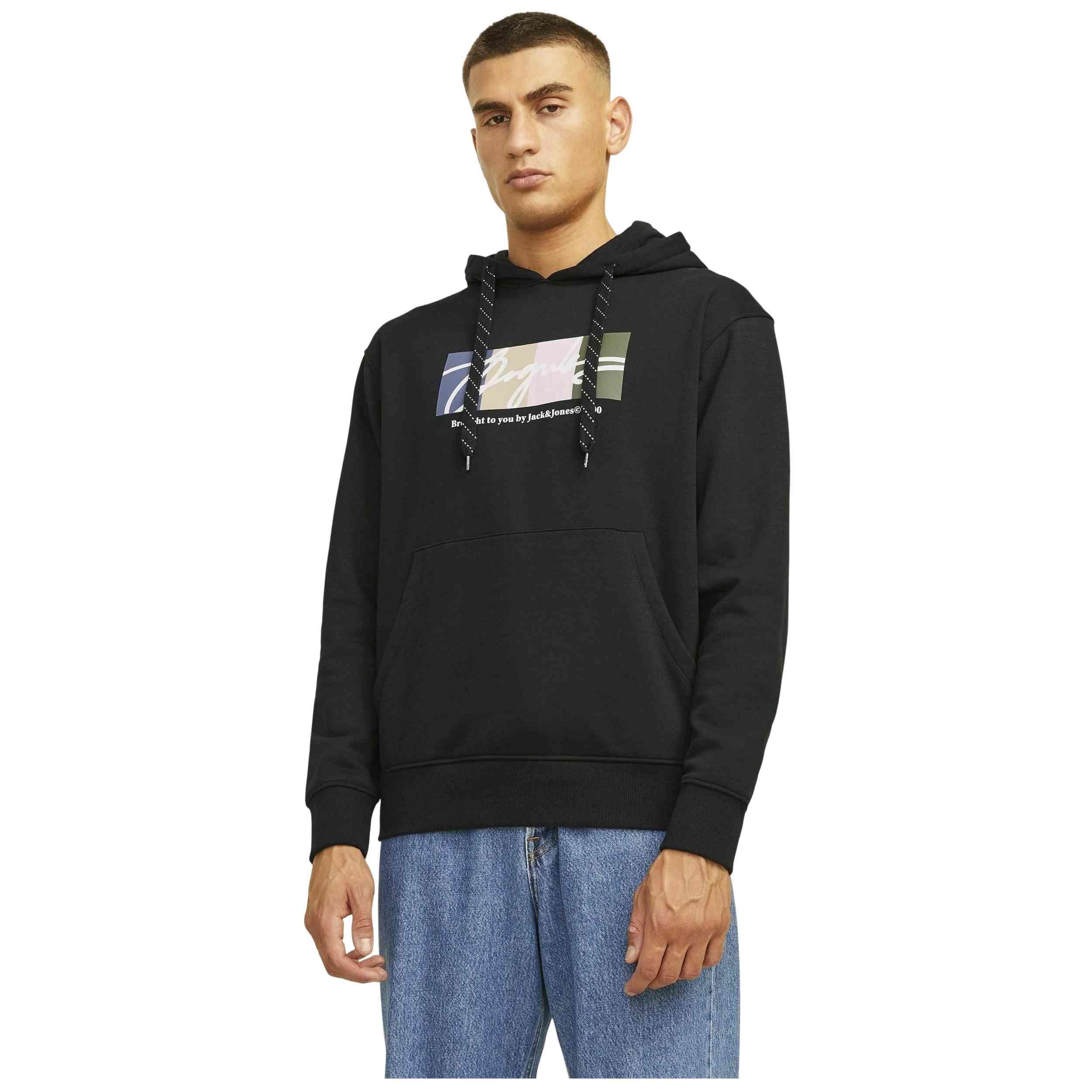 Felpa con cappuccio Jack&jones modello 12262421-NEGRO per uomini 1/5