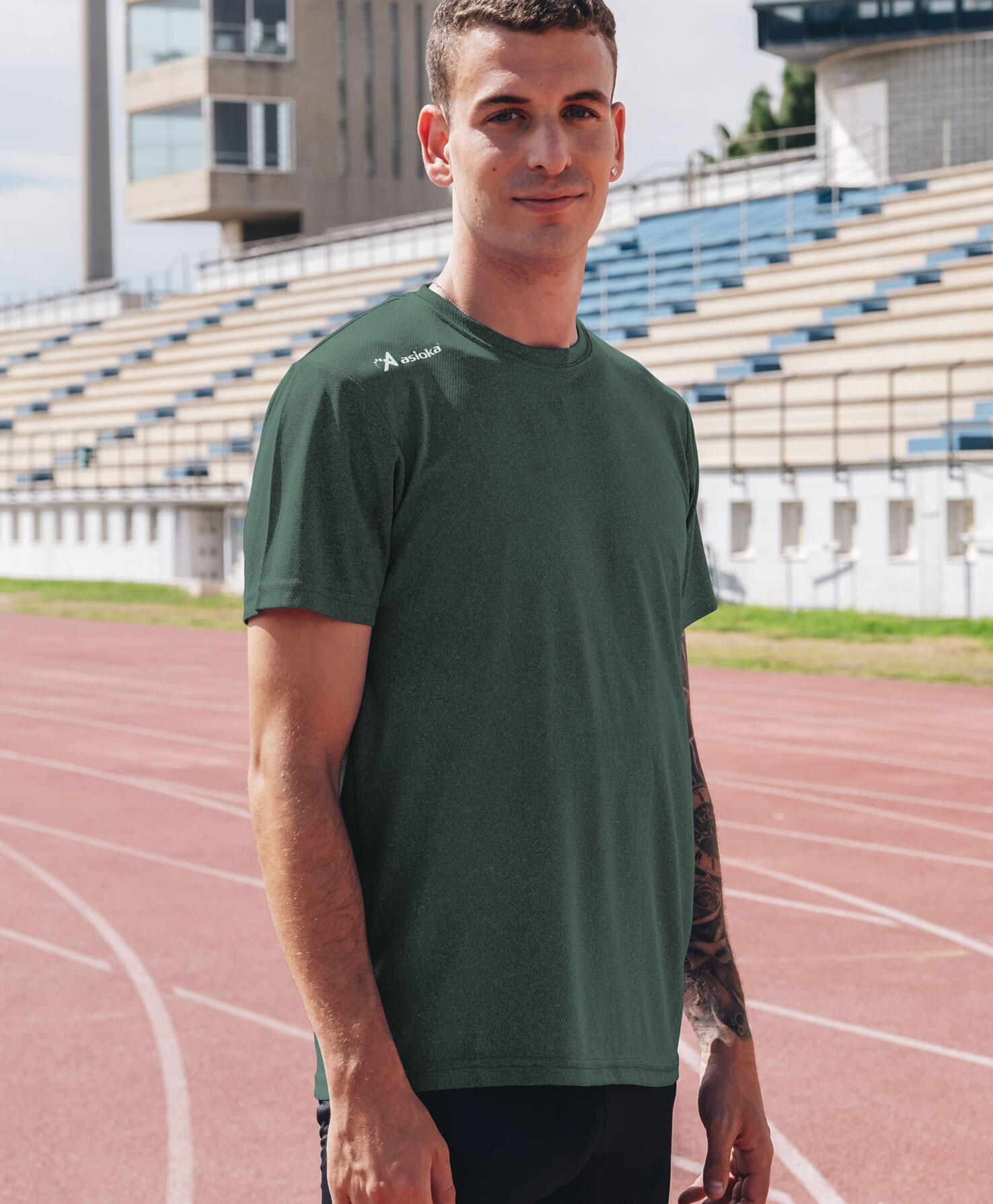Pack de 2 T-shirts de corrida para homem Asioka RÍO JASPE. Respiráveis. 5/7