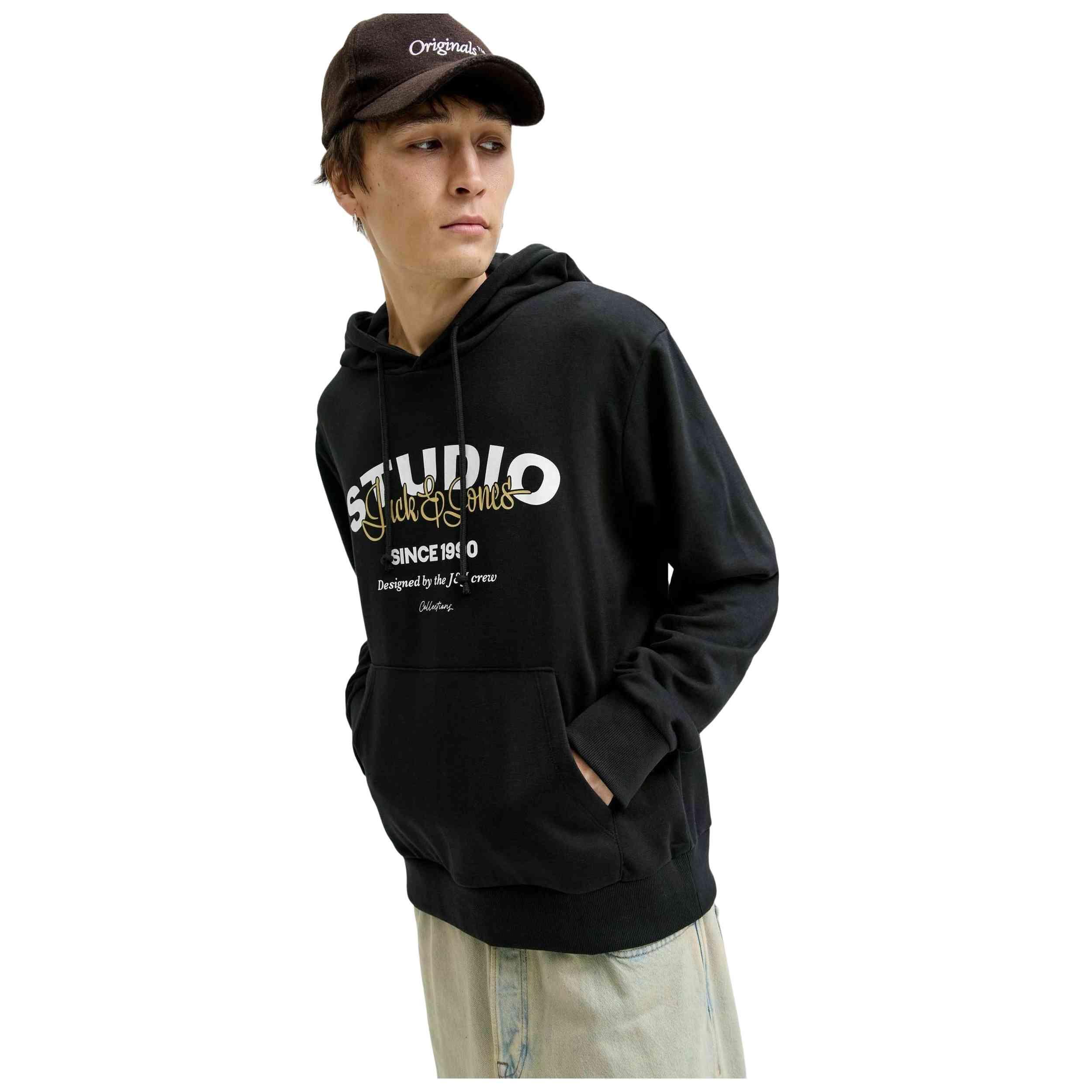 Felpa con cappuccio Jack&jones modello 12278611-BLK per uomini 5/5